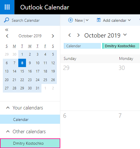 outlook for mac adding calendar from directoruy